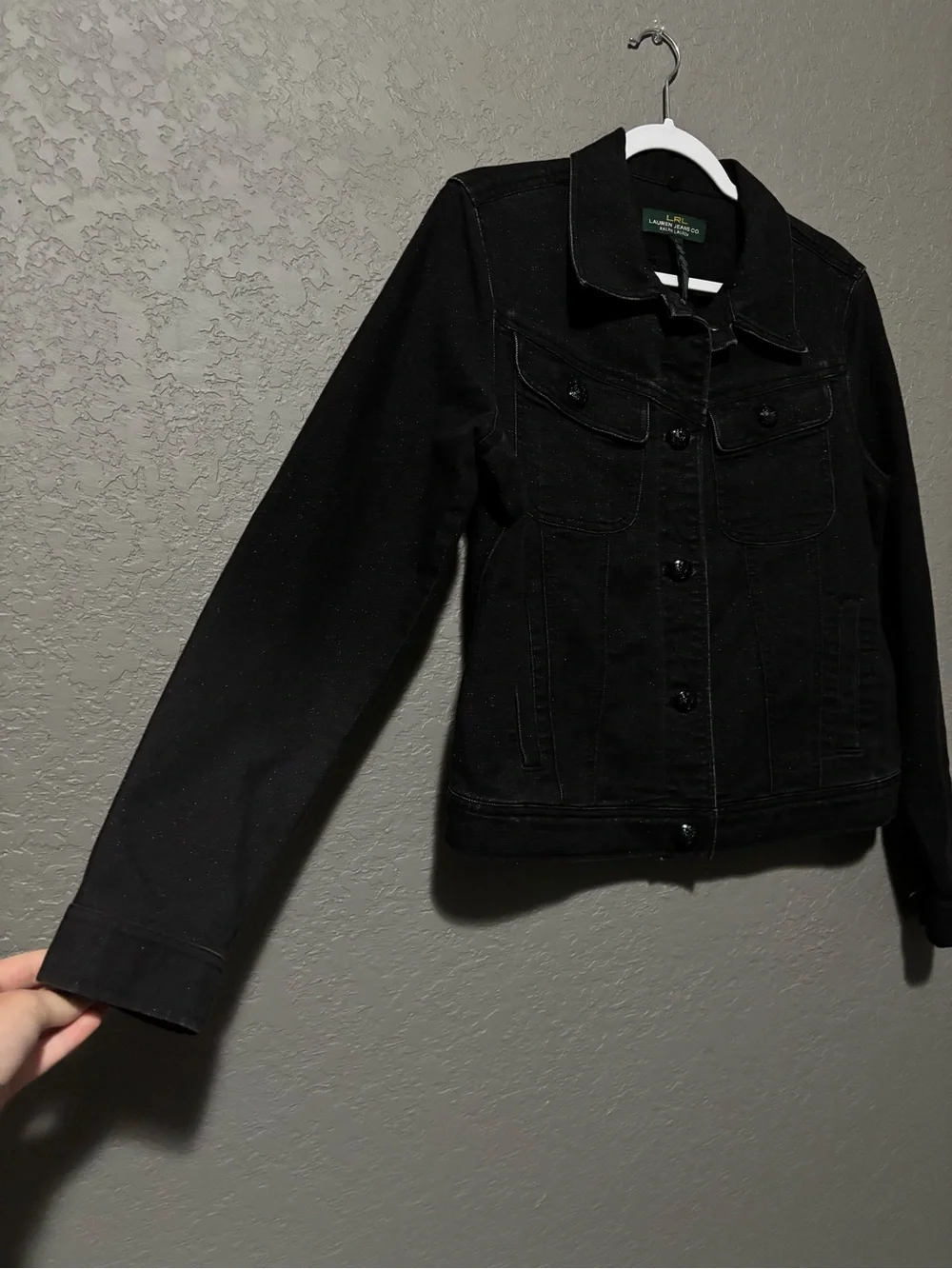 Ralph Lauren Black Denim Trucker Jacket - Picture 6 of 7
